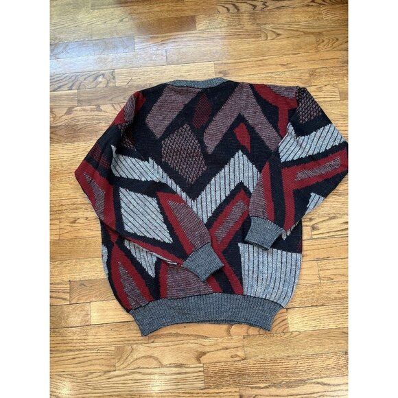 Vintage 90s Engbers Grey Sweater Pullover Size Made in Italy Size 52 30% Wool - Picture 9 of 14